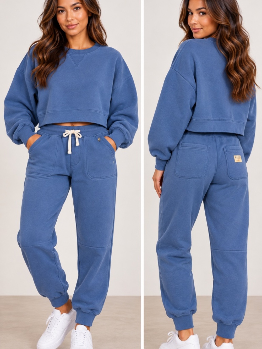 Wilder & Sons blue fleece jogger sweatpants
